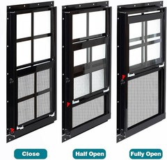 Shed Windows 2 Pack 18″x36″ Flush Mount Household Windows with Tempered Glass