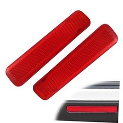 1 Pair Rear Left Driver and Right Passenger Side Door Red Reflector Panel