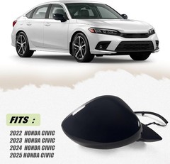 Left Driver side Mirror Fits 2022 2023 2024 2025 HONDA CIVIC Sedan/Hatchback Wit
