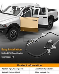 Power Window Regulator with Motor Passenger Side – Compatible with Terex Muncy