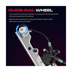 Power Window Regulator w/Motor L/F-Fit Chevy Silverado 01-06,GMC Sierra,Cadillac