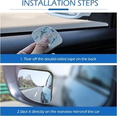 2-Pack Frameless Convex Blind Spot Mirrors, HD Fan-Shaped Glass for Car SUV Truc