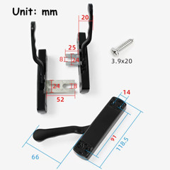 Left right Universal Aluminum Alloy Internal & External Flat Handle For Window