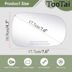 Passenger Side Replacement Mirror Glass – Compatible with Passenger Right Side