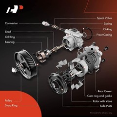 Power Steering Pump Compatible with Dodge Dakota Durango 2000 2004 Brand New