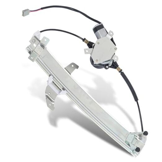 Passenger Side Power Window Regulator With Motor Fit Front Right Black/White