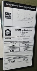 MGM Industries 6010 Single-Hung White Window Low-E Double Pane Argon 32×27 5/8