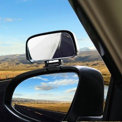 Add On Blind Spot Mirror, Convex Rear View Wide Angle Rectangle Framed HD Glass