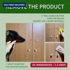 Baby Proof Cabinet Locks, Safe Quick and Easy Transparent Drawer Door Latches, A