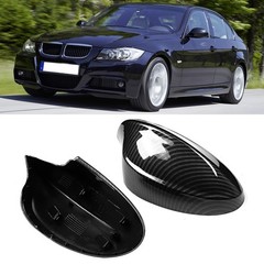 Carbon Fiber Style Left Right Wing Mirror Cover For E90 05-07