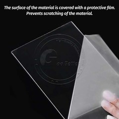 Rectangular, Square PC Sheet Clear Transparent Perspex, Cut to Size Thick 2-22mm
