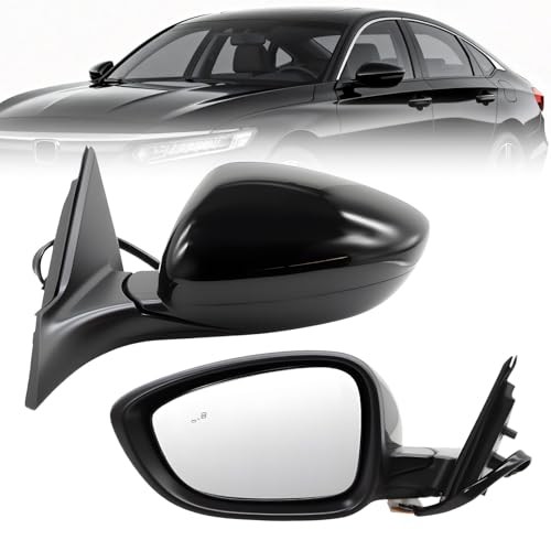 Left Driver Side Mirror Assembly Compatible with 2018-2022 Accord LX Sport