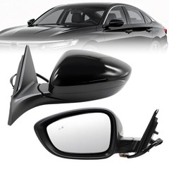 Left Driver Side Mirror Assembly Compatible with 2018-2022 Accord LX Sport