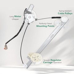 Power Window Regulator With 6-Pin Motor Assembly for Honda Front Driver Side
