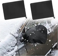 2PCS Side Mirror Covers, Drawstring Design for Dust and Snow Protection, Winter