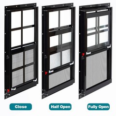 2 Pack 12″x18″ Flush Mount Shed Windows with Tempered Glass & Screen – Ideal for