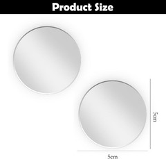 2Pcs Removable Adjustable Blind Spot Mirrors, Round Wide Ang Color: Round-2Pcs