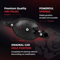 Exterior Door Handle Set – Front Driver Left Passenger Right Texture Black