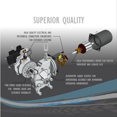 OEG Parts New Front Wiper Motor Compatible with Mitsubishi Montero Sport 1997