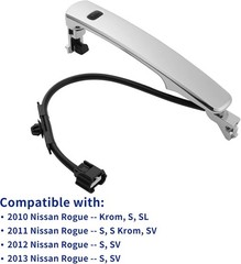 Exterior Chrome Door Handle Front Left Driver Side for Nissan Rogue 2010-2013,wi