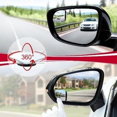 Blind Spot Mirror, Fan HD Glass Frameless Convex Rea Color: FanSize: Pack of 4