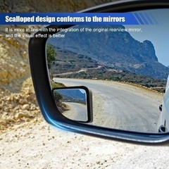 2-Piece Car Fan-Shaped Blind Spot Mirrors, Adjustable Wide-Angle Color: Black