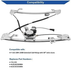 Window Regulator with Motor OE 741-431 | Compatible Front Right Passenger Side