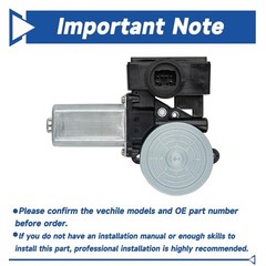 Toyota Camry Front Left Driver Side Power Window Lift Motor Compatible