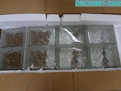 31 in. x 11.5 in. x 3.125 in Frameless Ice Pattern Non-Vented Glass Block Window