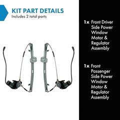 Front Power Power Window Regulator & Motor Assembly Set Compatible WRA50536