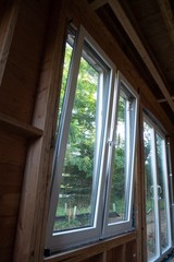 Double Sash European Tilt & Turn Window uPVC Black Exterior – In Stock in NJ!