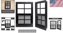 Durable 2 Pack of 18″ x 23″ Sliding Windows with Fiberglass Screen for Sheds