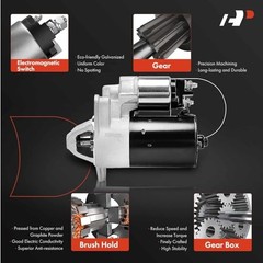 Starter Motor Compatible with Dodge Neon 2003-2005, SX 2.0 2003-2004, 2.0L,