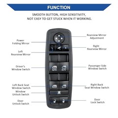 Driver Side Power Window Switch Compatible with 2012-2015 Dodge Grand
