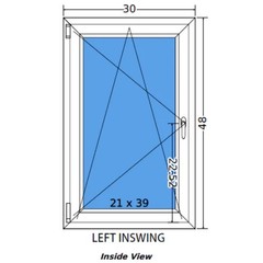 Elite Avora 30″ x 48″ Tilt and Turn in White Right