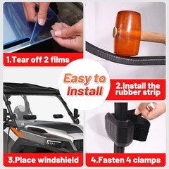Vented Full Windshield Compatible with 2016-2025 General 1000, General 4