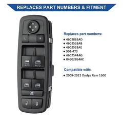 OBAE Master Power Window Switch Kit Compatible with 2 Rear Left Right Passenger