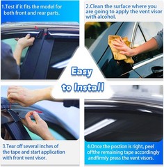 Window Rain Guards Compatible 2017-2022 Kia Sportage 4PC Window Visors Vent