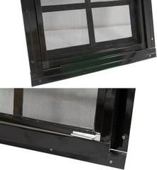 2 Pack 18×23 Aluminum Shed Windows with Tempered Glass and Fiberglass Screen