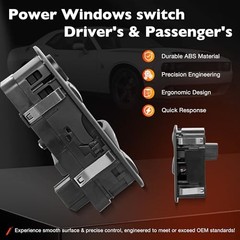 Power Window Switch Button Front Driver & Passenger Side – Compatible with