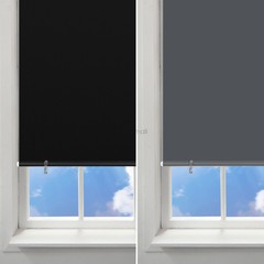 100% Blackout Curtain Window Door Shades Cover for Bedroom Nursery Room No Drill