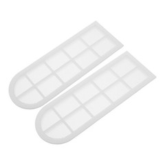 2Pcs Durable White Dollhouse Mini Window Frames for DIY Plastic Furniture Decor