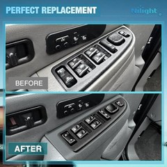 Power Window Switch w/Black Bezel for Cadillac&Chevrolet&GMC 2003-2006 w/Bezel