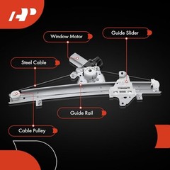 Front Right Passenger Side Power Window Regulator with 6-Pin Connector Motor