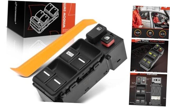 Master Power Window Switch Compatible with Honda Accord 2003-2004, Front Left