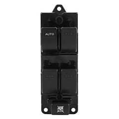 Power Window Switch, Front Left Driver Side, Push Button, Manual, Black, 2002