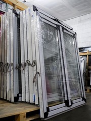 Double Sash European Tilt & Turn Window uPVC Black Exterior – In Stock in NJ!