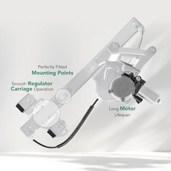 Power Window Regulator With 2-Pin Motor Assembly Front Passenger Side