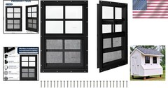 DIY-Friendly 2 Pack 12″ x 18″ Sliding Shed Windows with Easy Installation
