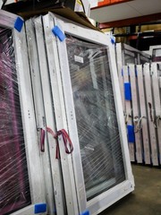 Double Sash European Tilt & Turn Window uPVC Black Exterior – In Stock in NJ!
